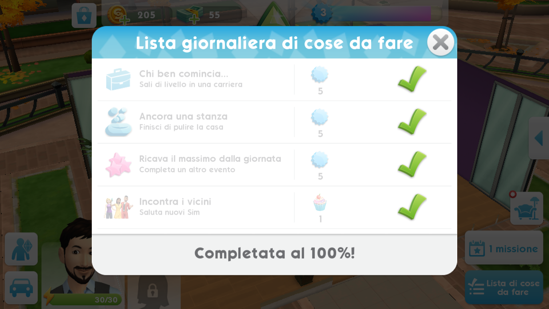 the sims mobile review lista giornaliera