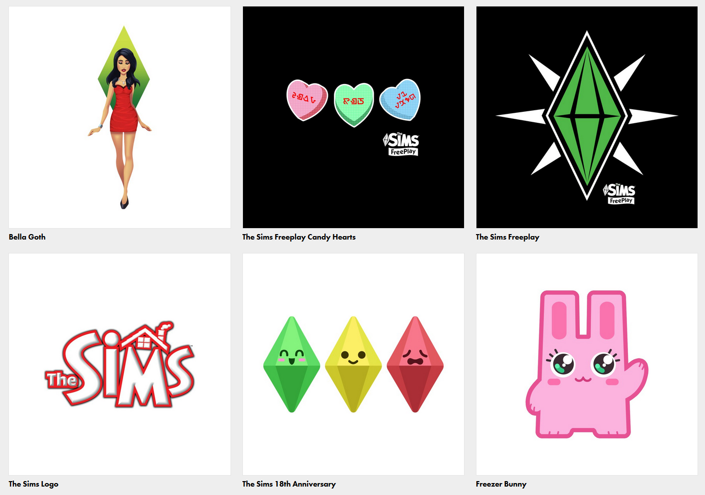 the sims merch 18 years
