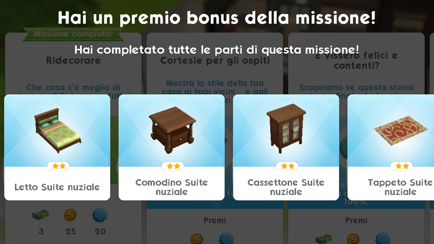 The Sims Mobile Missione Suite Nuziale