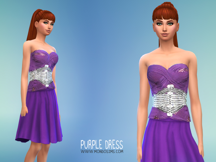 MondoSims Purple Dress
