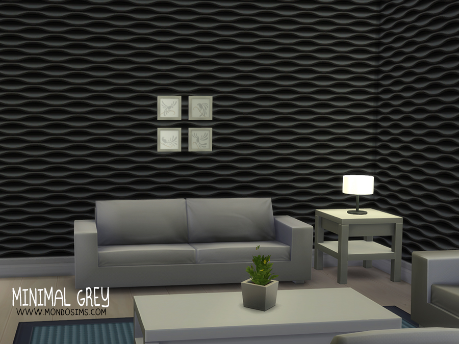 mondosims minimal grey walls