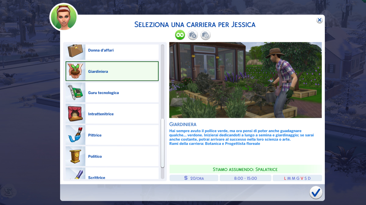 The Sims 4 Stagioni Carriera Giardinaggio