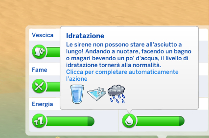the sims 4 Vita Sull'Isola review idratazione